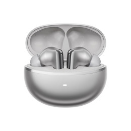 Qcy Melobuds n70 anc Silver Titanium - 55dbtws Flagship hi-res Earbuds bt 6.0 Ipx5 Wireless Charge