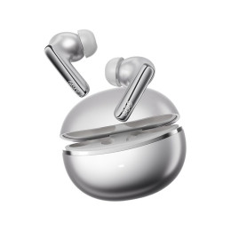 Qcy Melobuds n70 anc Silver Titanium - 55dbtws Flagship hi-res Earbuds bt 6.0 Ipx5 Wireless Charge