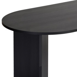 Τραπέζι Sablin Megapap Χρώμα Black Wood 180x89,5x75εκ.