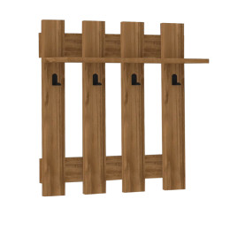 Κρεμάστρα Τοίχου Carina Megapap Χρώμα Καρυδί 70x18x70εκ.