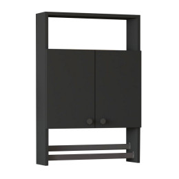 Ντουλάπι Μπάνιου Επιτοίχιο ela Megapap Χρώμα Ανθρακί 60x15x87εκ.