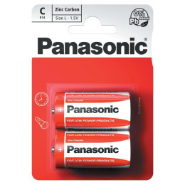 Panasonic r14 c Zinc-Carbon Battery (Blister) (Pan10864)