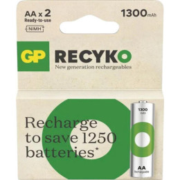Gp Recyko 1300 mah Rechargeable Batteries aa / r6 ni-mh  (Gpb20984)