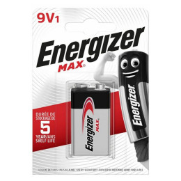 Energizer max 6lr61/9v (R9*) Battery (Blister) (Ene20374)