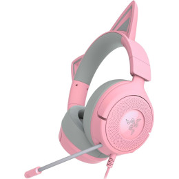 Kraken Kitty v3 x Quartz - Gaming Headset - Kitty Ears - 7.1 Surround - Pc/ps5/xbox/switch 2 - 3.5mm
