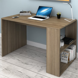 Γραφείο Εργασίας Mikro Megapap Χρώμα Καρυδί 120x60x75εκ.