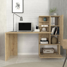 Γραφείο Εργασίας Merino Megapap Χρώμα Sapphire oak 149,5x61,8x120εκ.