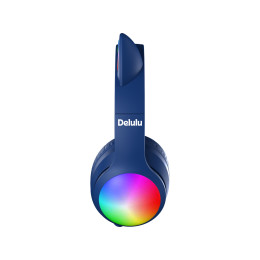 Kiddoboo Delulu Bluetooth Headphones DiscoBeats Blue