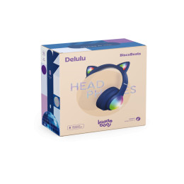 Kiddoboo Delulu Bluetooth Headphones DiscoBeats Blue