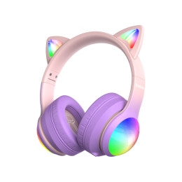 Kiddoboo Delulu Bluetooth Headphones DiscoBeats Pink