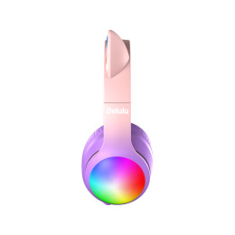 Kiddoboo Delulu Bluetooth Headphones DiscoBeats Pink