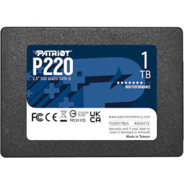 Patriot P220 1 tb Black Sata iii 6 Gb/s 25" (P220s1tb25) (Patrp220s1tb25)