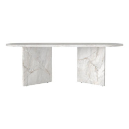 Τραπεζάκι Σαλονιού Cortado Megapap Χρώμα Λευκό εφέ Μαρμάρου 120x60x39,6εκ.
