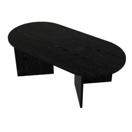 Τραπεζάκι Σαλονιού Cortado Megapap Χρώμα Sencron Black 120x60x39,6εκ.