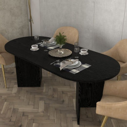 Τραπέζι Cortado Megapap Χρώμα Sencron Black 200x90x74εκ.