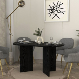 Τραπέζι Cortado Megapap Χρώμα Sencron Black 138x80x75εκ.