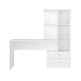 Γραφείο Εργασίας Mantra Megapap Χρώμα Λευκό 150x60x152εκ.