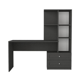 Γραφείο Εργασίας Mantra Megapap Χρώμα Ανθρακί 150x60x152εκ.