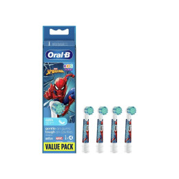 Oral-b Kids Electric Toothbrush Replacement Heads for 3+ 4pcs Spiderman (81770380) (Bra81770380)