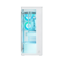 Arctic Xtender (White) Transparent Window w/o gpu Vertical Mount - mid Tower Case w. a-rgb Fans