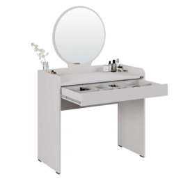 Τουαλέτα με Καθρέπτη Curve Megapap Χρώμα Λευκό 90x47x142εκ.