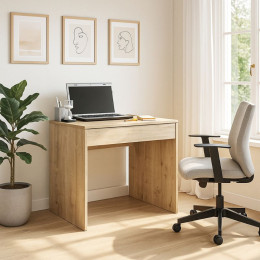 Γραφείο Εργασίας Mida Megapap Χρώμα Sapphire oak 72x60x73,8εκ.