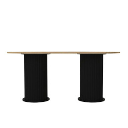 Τραπέζι Bohema Megapap Χρώμα Μαύρο - Sepet oak 180x90x77,7εκ.