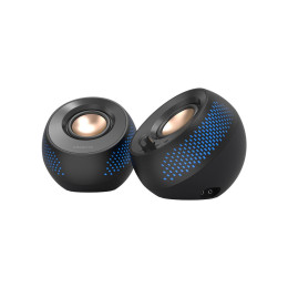 Creative Pebble x Ηχεία Υπολογιστή 2.0 με rgb Φωτισμό και Bluetooth 30w Μαύρο