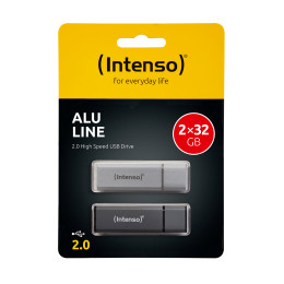 Usb Stick Intenso 2 x 32 gb alu Line Double Pack Antracite - Silver - 3521480