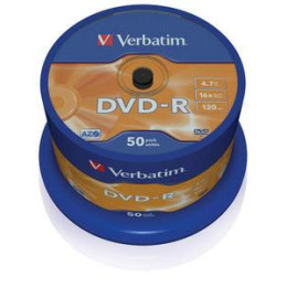 Dvd-r Verbatim 43548 azo 4.7gb 16x Matt Silver Surface 50