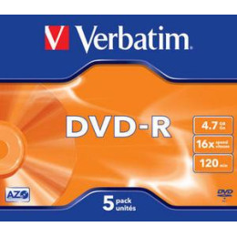 Dvd-r Verbatim 43519 azo 4.7gb 16x Matt Silver Surface