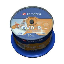 Dvd-r Verbatim 43533 azo 4.7gb 16x Wide Print. Surface non-id