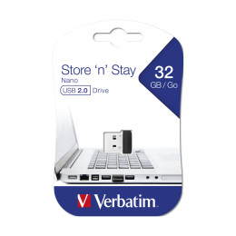 Verbatim Store 'n' Stay Nano 32gb usb 2.0 Stick Μαύρο - 98130