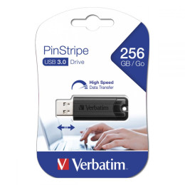 Verbatim usb Drive 3.0 256gb Pinstripe Black 49320