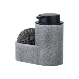 Estia Αντλια Σαπουνιου Πιατων με Μαυρο Σφουγγαρακι Γκρι