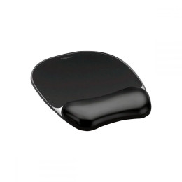 Fellowes Mousepad με Υποστήριγμα Καρπού Crystal Black