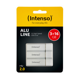 Usb Stick Intenso 3 x 16 gb alu Line Triple Pack Silver - 3521473