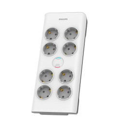 Philips Spn7080wa.grs Πολύπριζο Ασφαλείας 8 Θέσεων