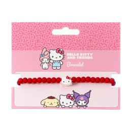 Carat Shop Hello Kitty - red Bead Bracelet With Hello Kitty - Charm (Hkbb0001)
