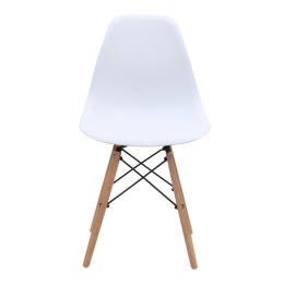 Καρέκλα Τραπεζαρίας Nova Megapap pp Λευκό - Ξύλινο Φυσικό Πόδι 46x51x80εκ.