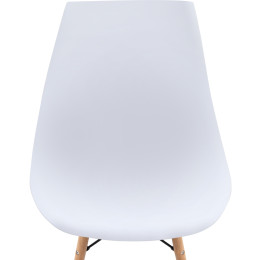 Καρέκλα Τραπεζαρίας Nova Megapap pp Λευκό - Ξύλινο Φυσικό Πόδι 46x51x80εκ.