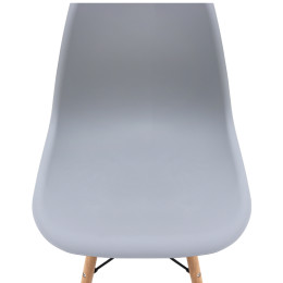 Καρέκλα Τραπεζαρίας Nova Megapap pp Γκρι - Ξύλινο Φυσικό Πόδι 46x51x80εκ.