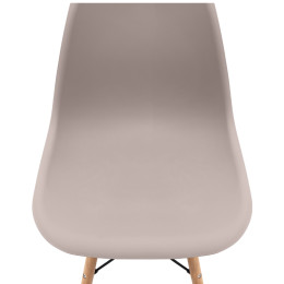 Καρέκλα Τραπεζαρίας Nova Megapap pp Cappuccino - Ξύλινο Φυσικό Πόδι 46x51x80εκ.