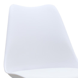 Καρέκλα Τραπεζαρίας Viva Megapap pp - pu Λευκό - Ξύλινο Λευκό Πόδι 48,5x54x80εκ.