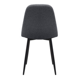 Καρέκλα Τραπεζαρίας Iris Megapap Γκρι Ύφασμα - Μεταλλικό Μαύρο Πόδι 43x50x85εκ.
