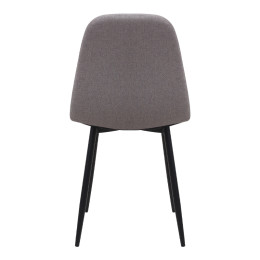 Καρέκλα Τραπεζαρίας Iris Megapap Μπεζ Ύφασμα - Μεταλλικό Μαύρο Πόδι 43x50x85εκ.