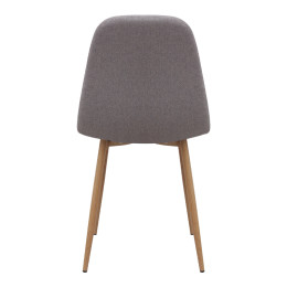 Καρέκλα Τραπεζαρίας Iris Megapap Μπεζ Ύφασμα - Μεταλλικό Φυσικό Πόδι 43x50x85εκ.