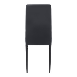 Καρέκλα Τραπεζαρίας Rosa Megapap Μαύρο pu - Μεταλλικό Μαύρο Πόδι 40x52x96εκ.