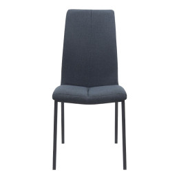 Καρέκλα Τραπεζαρίας Fina Megapap Ανθρακί Ύφασμα - Μεταλλικό Μαύρο Πόδι 43x58x95εκ.