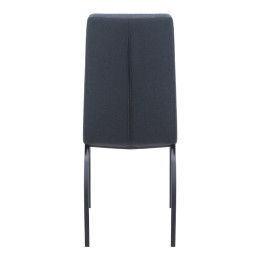 Καρέκλα Τραπεζαρίας Fina Megapap Ανθρακί Ύφασμα - Μεταλλικό Μαύρο Πόδι 43x58x95εκ.
